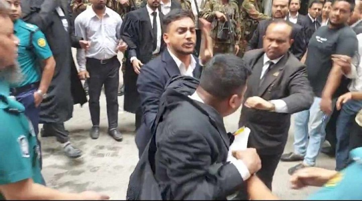 ‘জয় বাংলা’ স্লোগান দেওয়ায় আইনজীবীকে মারধর